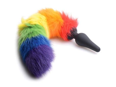 rainbow tail butt plug|Tailz Rainbow Pony Vibrating Anal Plug – PinkCherry.